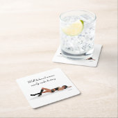 Sexy Brünett Pinup Girl Schlafpapier Untersetzer (Vor Ort)