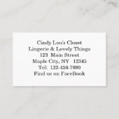 Sexy Brünett Pinup Girl Sleeping Business Cards Visitenkarte (Rückseite)