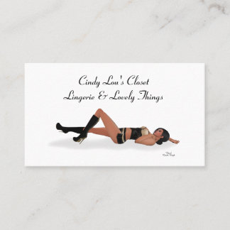 Sexy Brünett Pinup Girl Sleeping Business Cards Visitenkarte