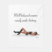 Sexy Brünett Pinup Girl Sleeping Fleece Blankon (Vorderseite)