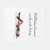 Sexy Brünett Pinup Girl Sleeping Fleece Blankon (Vorderseite (Horizontal))