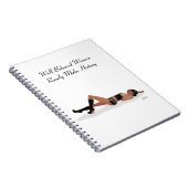 Sexy Brünett Pinup Girl Sleeping Spiral Notebook Notizblock (Rechte Seite)