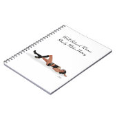 Sexy Brünett Pinup Girl Sleeping Spiral Notebook Notizblock (Linke Seite)