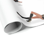 Sexy Brünett Pinup Girl Sleeping Wrapping Paper Geschenkpapier (Rolleneckpunkt)