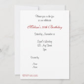 Sexy Button Up, Lady in Red, Einladung zum Geburts (Rückseite)