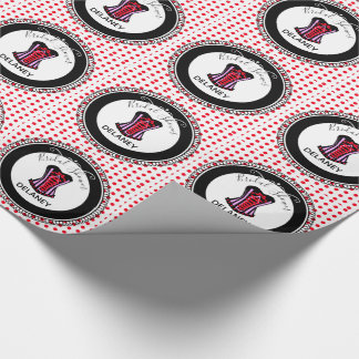 Sexy Corset and Red Polka Dots Brautparty Geschenkpapier