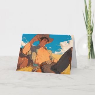Sexy Cowboy Hot Guy Greetings Card Karte