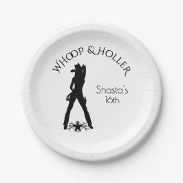 Sexy Cowgirl Birthday Pappteller