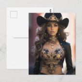 Sexy Cowgirl Postkarte (Vorne/Hinten)