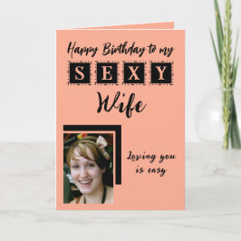 Sexy Ehefrau zum Geburtstag von Fotokorallen hinzu Karte