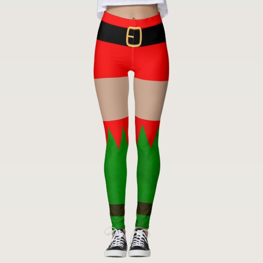 Sexy Elf Weihnachtskostüme Leggings (Vorderseite)