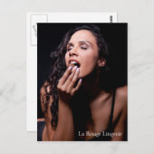 Sexy Female Model mit Black Lingerie Postkarte (Vorne/Hinten)