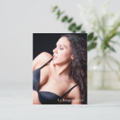Sexy Female Model mit Black Lingerie Postkarte (Stehend Vorderseite)