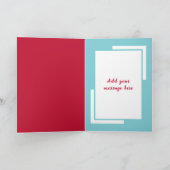 Sexy Freundin fügt Foto Rot Blue Geburtstag Karte (Innenseite)