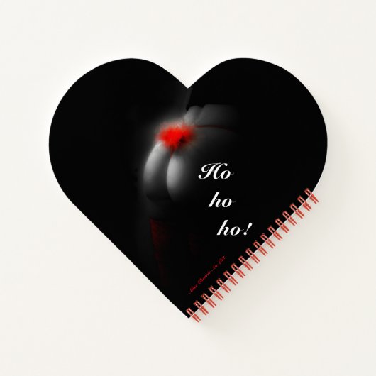 Sexy Glamour Babe Naughty Christmas Heart Journal Notizblock (Rückseite)