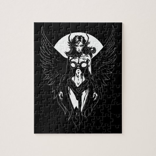 Sexy Gothic Winged Girl Puzzle (Vertikal)