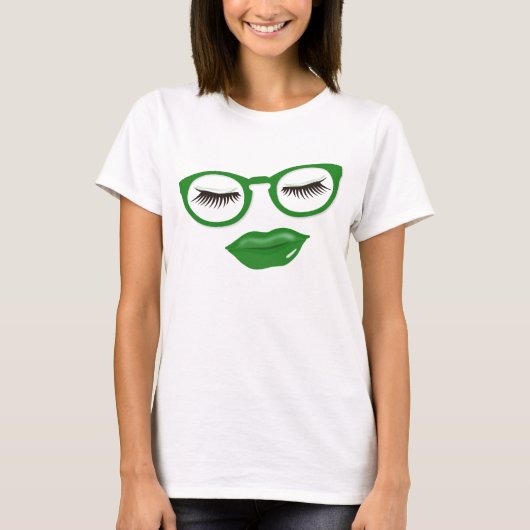 Sexy grüne Glas-T - Shirt (Vorderseite)