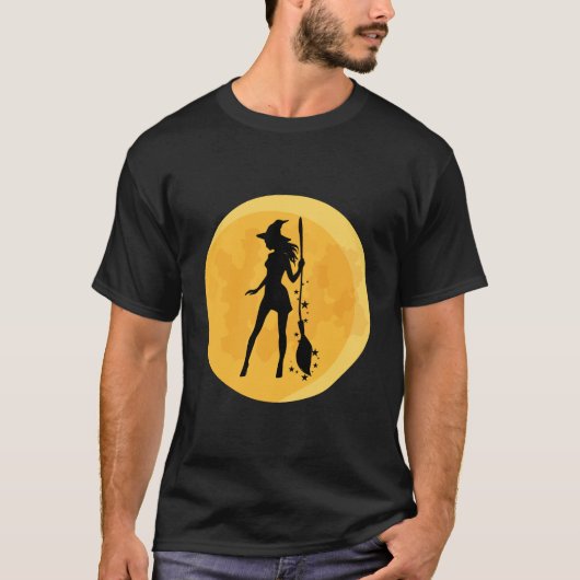 Sexy Halloween Hexe T-Shirt (Vorderseite)