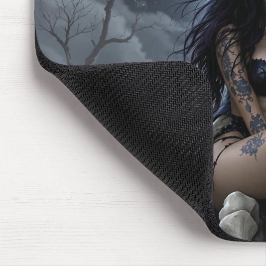 Sexy Halloween Mousepad- "Got a Bone for Me ?" Mousepad (Ecke)