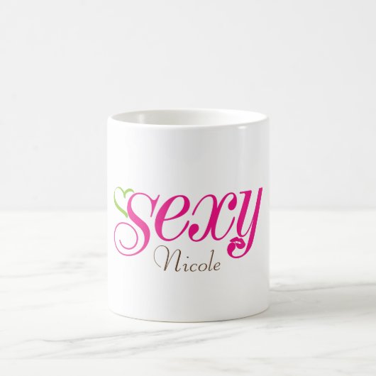 Sexy (IHR NAME) Kaffeetasse (Mittel)