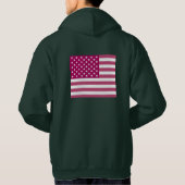 Sexy Junge mit meiner rosa US-Flagge Hoodie (Rückseite)