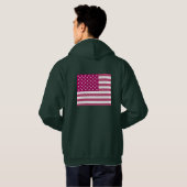 Sexy Junge mit meiner rosa US-Flagge Hoodie (Schwarz voll)