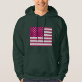 Sexy Junge mit meiner rosa US-Flagge Hoodie (Vorderseite)