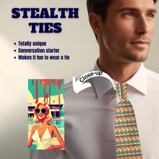 Sexy Lady in White Stealth Krawatte