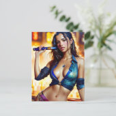 Sexy Lady Postkarte (Stehend Vorderseite)