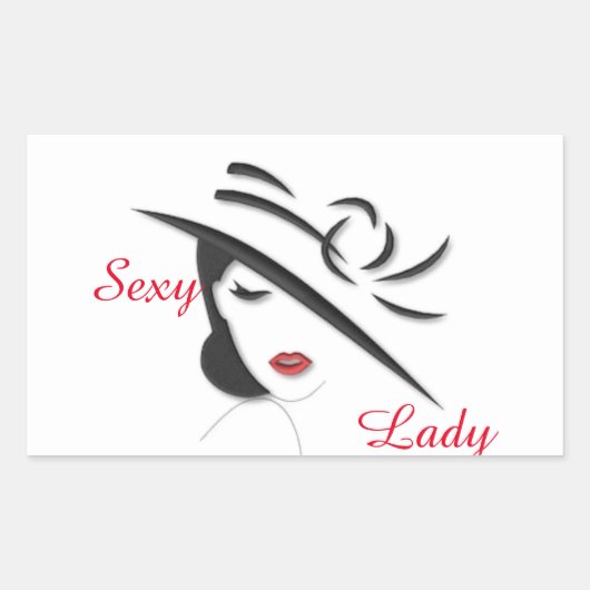Sexy Lady Rectangle Stickers Warrior_Wares_Inc (Vorderseite)