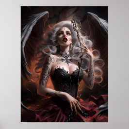 Sexy Lady Vampire Hexenposter Art Poster