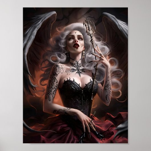 Sexy Lady Vampire Hexenposter Art Poster (Vorne)