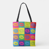 Sexy Lips Kiss Pop Art Style Tasche (Rückseite)