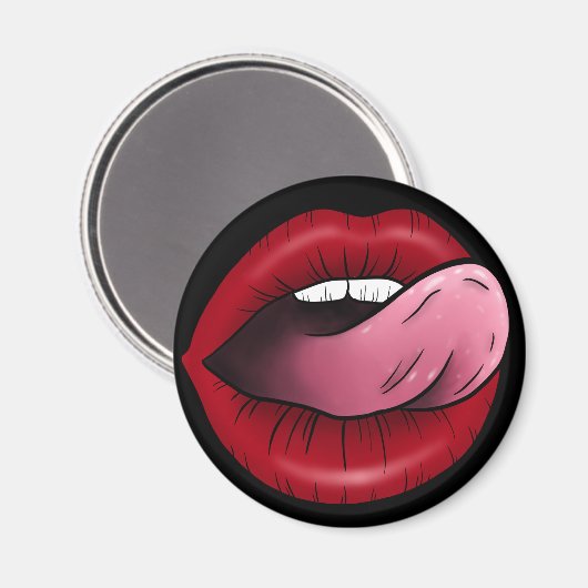 Sexy Lips Magnet (Vorderseite/Rückseite)