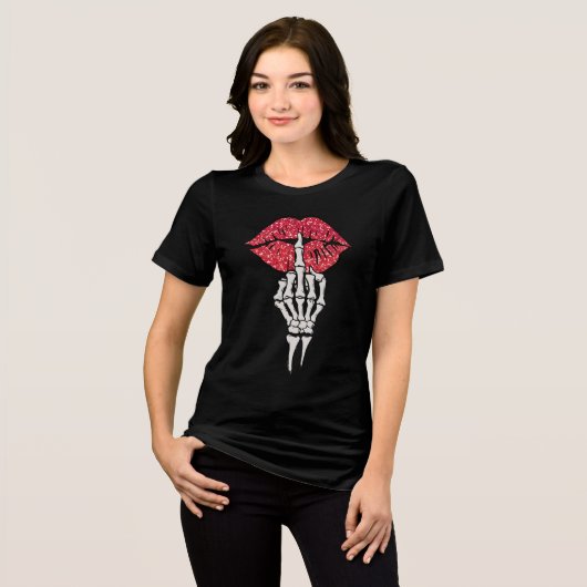Sexy Lips Valentines Day Tri-Blend Shirt (Vorderseite voll)