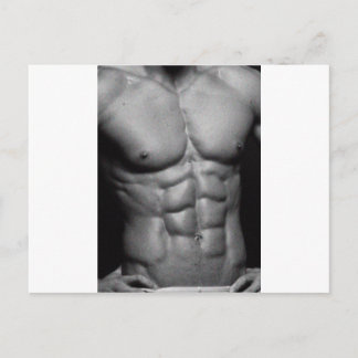 Sexy Mens Abs. Postkarte