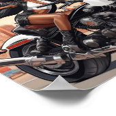 Sexy Motorrad Poster (Ecke)