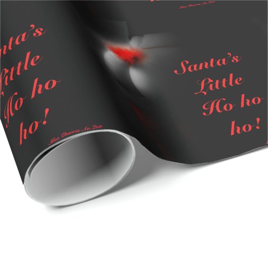 Sexy Mrs Santa Pinup Weihnachts Weihnachtsgeschenk Geschenkpapier (Rolleneckpunkt)