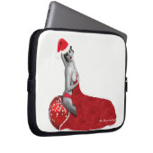 Sexy Mrs Santa Retro Pinup Girl Laptop Sleeve Xmas (Vorne Rechts)