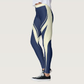 Sexy Navy Blue Cream Hintern Leggings (Links)