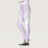 Sexy Pastel Lila White Heart Hintern Gym Leggings (Links)