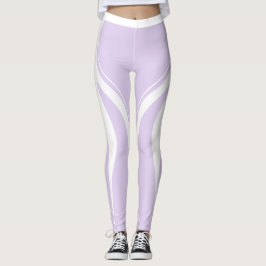 Sexy Pastel Lila White Heart Hintern Gym Leggings