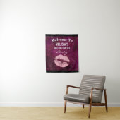 Sexy Pink Glitzer Lips Glamour Bachelorette Wandteppich (Beispiel)