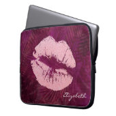 Sexy Pink Glitzer Lips Glamour Laptopschutzhülle (Vorderseite Links)
