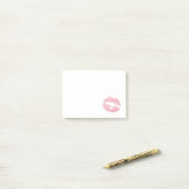 Sexy Pink Glitzer Lips Glamour Post-it Klebezettel (Auf Schreibtisch)