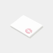 Sexy Pink Glitzer Lips Glamour Post-it Klebezettel (angewinkelt)