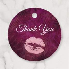 Sexy Pink Glitzer Lips Glamour Vielen Dank Geschenkanhänger