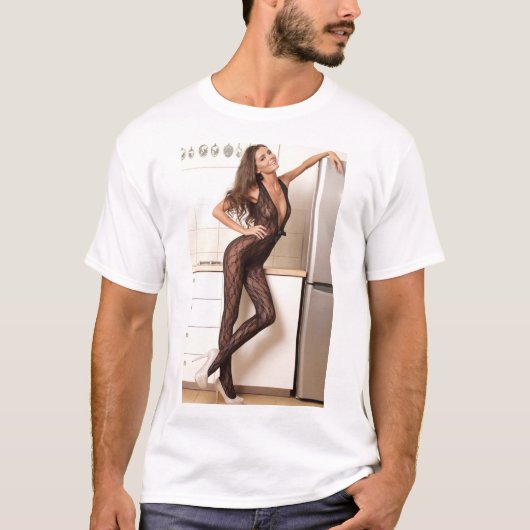 Sexy PinUpmädchen-Modemodell T - Shirt (Vorderseite)