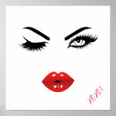 Sexy Pop Art Red Lips II Poster (Vorne)