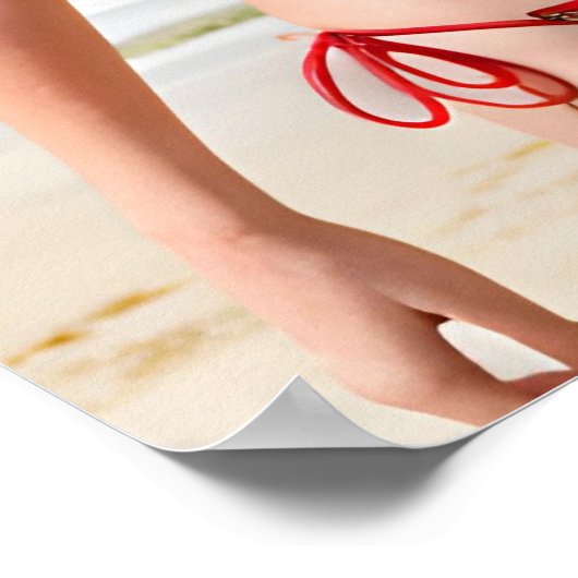 Sexy Red Bikini Poster (Ecke)